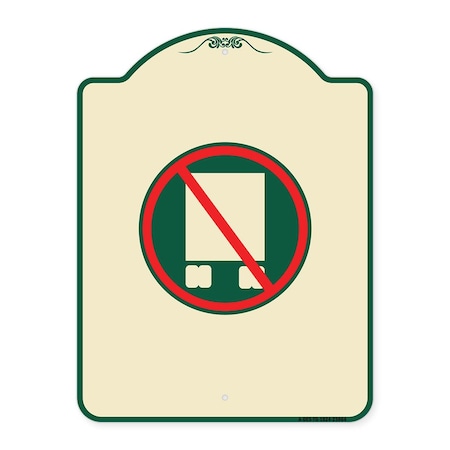 Signmission National Network Prohibited Heavy-Gauge Aluminum Architectural Sign, 24" x 18", TG-1824-23864 A-DES-TG-1824-23864